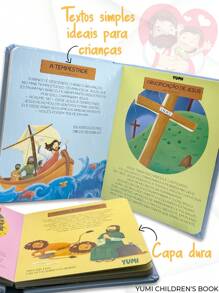 Children's Book Bible Stories Baby Bible Boy Girl Collectible Padded Hard Sheets Premium - 淺藍色 - 查看 5