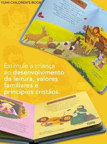 Children's Book Bible Stories Baby Bible Boy Girl Collectible Padded Hard Sheets Premium - 淺藍色 - 查看 7