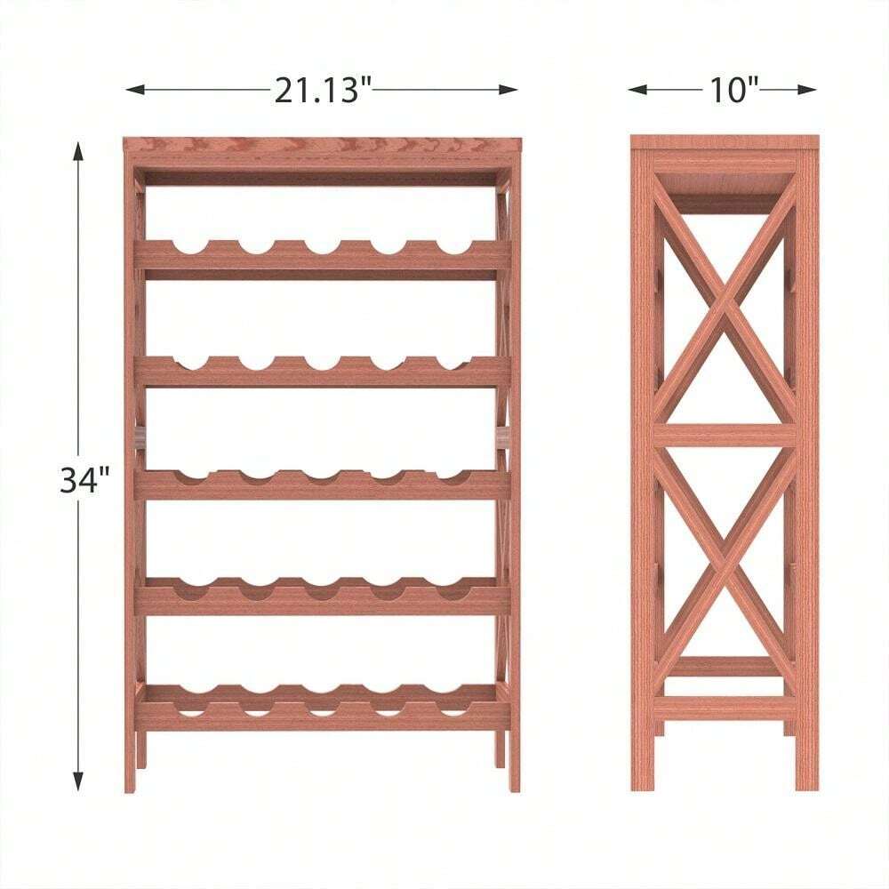 25Bottle Freestanding Wine Rack Bottle Holder With Tabletop SHEIN USA