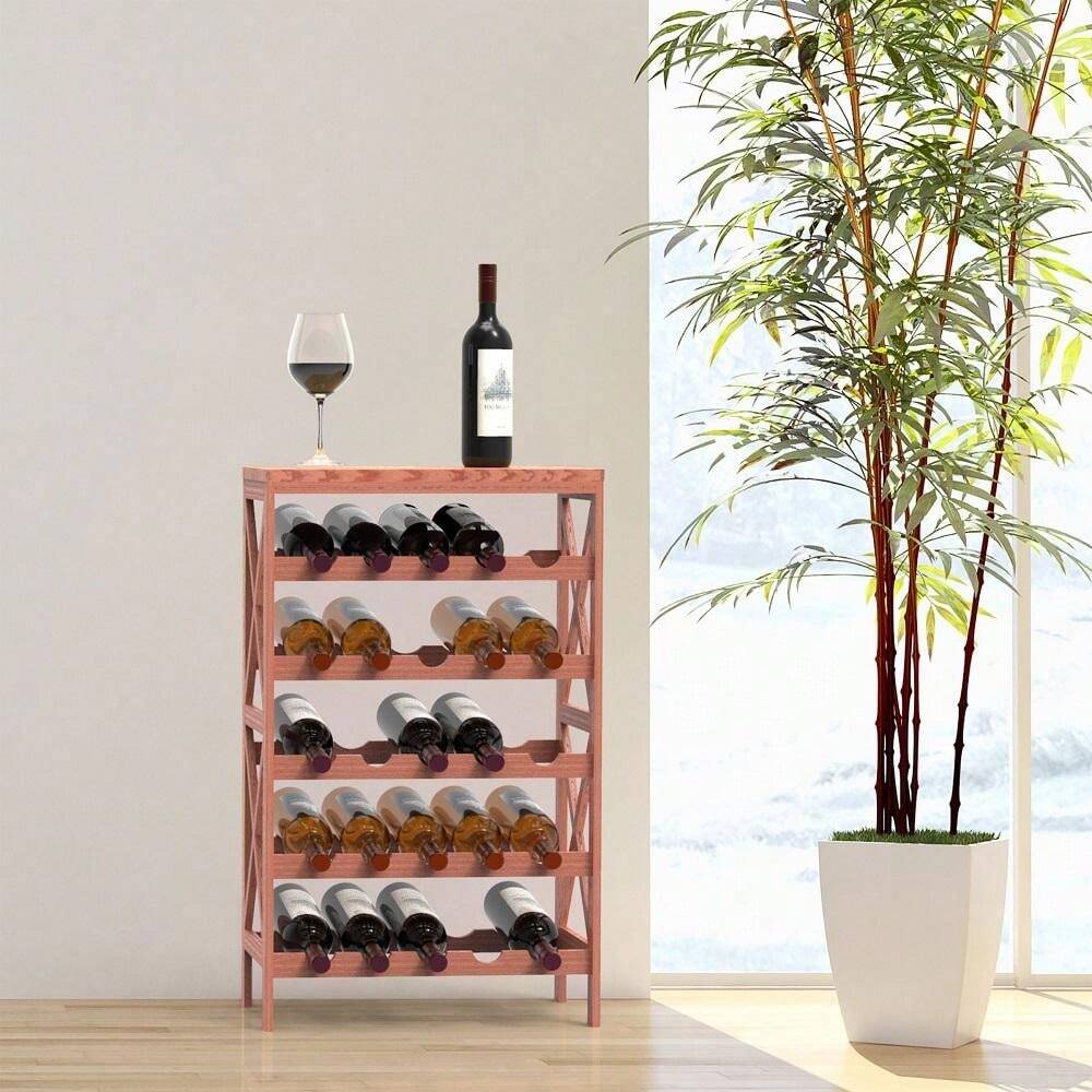 25Bottle Freestanding Wine Rack Bottle Holder With Tabletop SHEIN USA