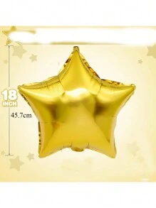 Globo con forma de estrella dorada, 5/10 piezas de globos de lámina con forma de estrella dorada, globo de helio de mirilar dorado grande de 18 pulgadas para decoraciones de graduación, cumpleaños, aniversario y bodas