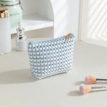 1 túi đựng mỹ phẩm họa tiết cô gái vàng cổ điển - Túi đựng đồ trang điểm nhung bền, không thấm nước, túi khóa kéo thời trang nữ, túi đựng mỹ phẩm đa năng, quà tặng lý tưởng cho chị em gái và bạn bè, hộp đựng bút chì học sinh di động, hộp đựng bút chì nhung, túi đựng đồ du lịch không cồn, túi đựng đồ ăn nhẹ mới lạ, túi đựng son môi, túi đựng đồ trang điểm có nắp lật - Màu xanh lam - Xem 5