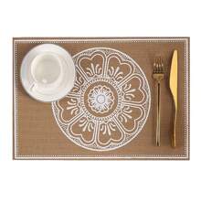 4 Stücke/6 Stücke/8 Stücke einfarbige quadratische Tischsets, 43cm*46cm, hitzebeständig, Esszimmer Dekoration, Tischdekoration, Stofftischsets, Untersetzer, geeignet für Neujahr, Ostern, Valentinstag