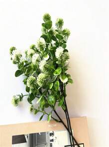 1 件人造蒲公英，适合 DIY、插花、室内/室外花瓶家居装饰、节日礼物 - 白綠 - 查看 8