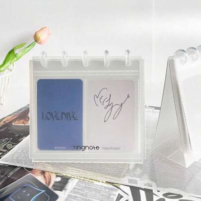 1 pieza Álbum de fotos de estilo calendario de 2x3 pulgadas de plástico con 10 páginas, 20 bolsillos, para organización y almacenamiento de fotos, carpeta de fotos, álbum de fotos vertical