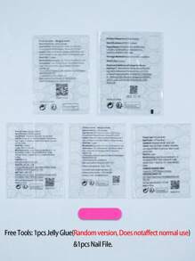 24 件 2K 风格短方形魔法金属镀铬闪亮按压指甲全息指甲粉冰霓虹美人鱼镜面闪光仿珍珠极光人造假指甲套装，包含 1 件果冻胶和 1 件指甲锉，适合女士和女孩日常生活和派对使用美甲用品 - 彩色 - 查看 4