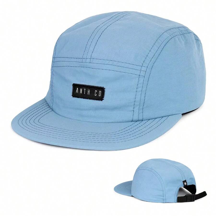 Anth Co Strapback 5 Panel Waterproof Straight Brim Cap - 淺藍色 - 查看 1
