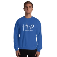 Blusa Moletom Fé, Esperança, Amor Ótima Qualidade Super Confortavél - Azul Royal - Visão 1