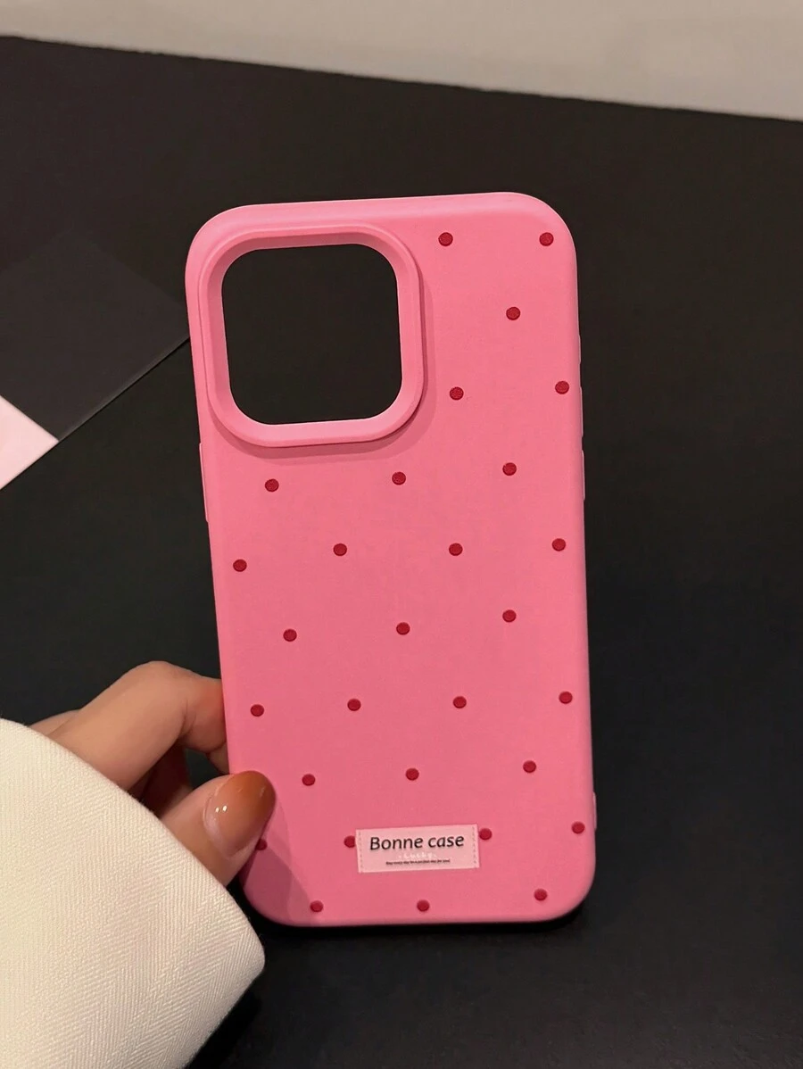 GUCADI Dopamine Colorful Soft Phone Case, Gentle Minimalist Dot Pattern Design, Shock Proof, Compatible With Iphone 16/15/14/13/12 Series, Autumn/Winter Waterproof Anti-Fall Scratch Resistant