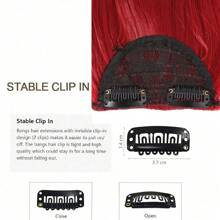 Synthetic 26Colors Real Thick 31g Natural Bang Wig Black Brown Auburn Red Clip In On Bangs Hair