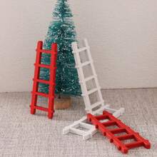 1:12 Scale Miniature Christmas Gift Chair Toys, Vintage Wooden Rocking Chair Decor, Christmas Ornament, Tabletop Figurine, Window Display Accessory