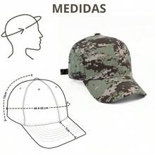 Camouflage Cap Curved Brim Airsoft Tactical Military Jungle Adjustable Unisex Police Army Camo - 數碼棕 - 查看 2