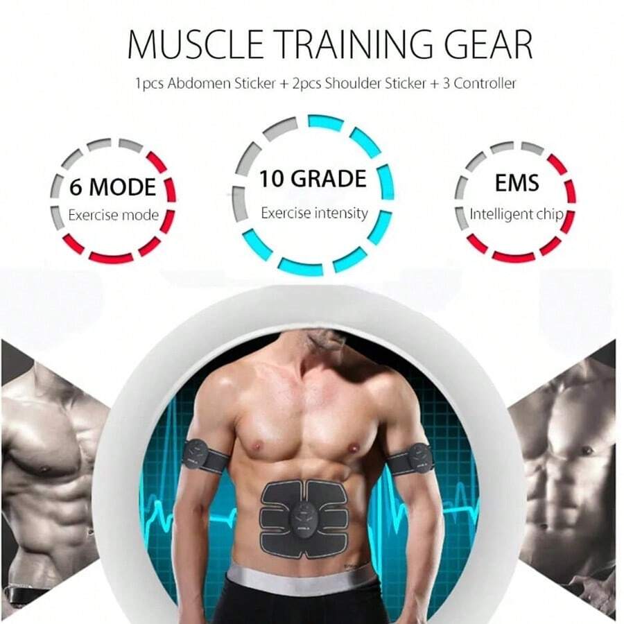 EMS Wireless Muscle Stimulator Trainer Smart Fitness Abdominal Training