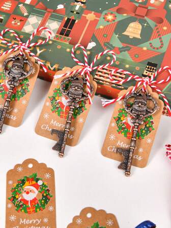24/12/6/1 Sets Santa Claus Beer Bottle Opener, (Self-Assembly Required) Vintage Key Bottle Opener, Christmas Tree Hanging Decor, Suitable For Home Decoration, Christmas & New Year Party Gifts Christmas Decorations Winter Room Decor Christmas Decorations Home Christmas Gifts Christmas Decor