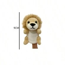 Muñecos de peluche con forma de dedos de León, Tigre, Elefante, Jirafa y Cabra, títeres de animales del bosque para espectáculos