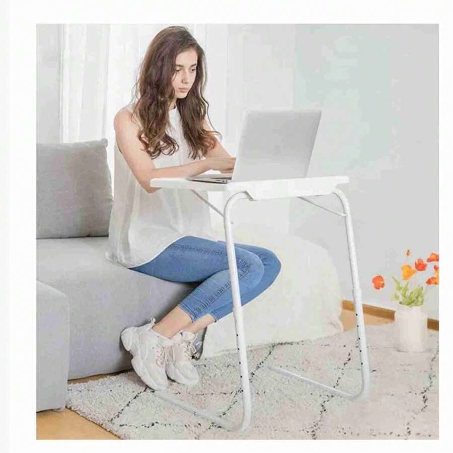Foldable Tray Table Portable Sofa TV Tray 6 Heights 3 Angles Laptop