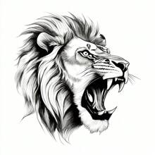 AD 1 pieza Pegatina 3D de león majestuoso en blanco y negro, pegatina de cobertura de arañazos adecuada para automóvil, motocicleta, scooter y otras escenas de decoración y modificación