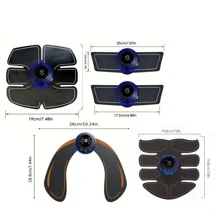 Máy kích thích cơ EMS sạc USB, liệu pháp massage điện, máy massage toàn thân kỹ thuật số, thích hợp cho tập thể dục. - màu đen - Xem 3
