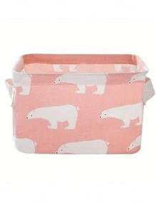 5/3/1pc Clothes Storage Basket, Wardrobe Organizer, Washable Fabric Storage Bag, Desktop Storage Basket, Office Desk Organizer, Foldable Debris Storage Basket With Handle, Cosmetic Storage Box, Home Organization, Foldable Fabric Storage Basket, Makeup Organizer Basket, Patterned Cosmetic & Miscellaneous Storage Basket