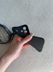 1 Ốp điện thoại mờ phù hợp cho nam và nữ + Ốp tai nghe Bluetooth trong suốt có nhẫn đeo tay và móc khóa, Ốp điện thoại bảo vệ tương thích với iPhone 11/16/15/14/13/12/16 Pro Max, Điện thoại - màu đen - Xem 4