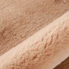 1 件现代家居装饰卡通猫毛绒柔软不对称形状地毯/地毯，适用于儿童房和各种场景 - 白色 - 查看 6