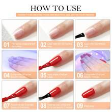 1 件白色凝胶指甲油 7ML 白色指甲 UV 凝胶持久经典美甲可卸凝胶指甲油免擦拭指甲油适合女士和女孩 DIY 美甲沙龙礼物 - 彩色 - 查看 8