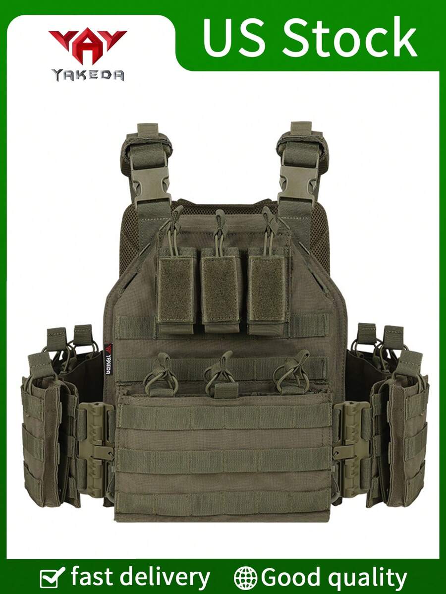 YAKEDA YAKEDA Tactical Vest With Multiple Functional Pouches - View #3