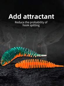 SOUGAYILANG Sougayilang Señuelos De Pesca Suaves 36 Piezas Cebos De Pesca De Goma De Silicona Artificial Shad Worm 6cm / 4cm Aguja Enhebrada Cola Con Simulación De Mordedura Para Pesca De Trucha Y Bajo (pesca)