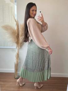 Angelica Lace Skirt - màu xanh lá - Xem 2