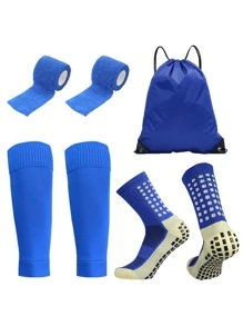 4 件优质足球训练套装 - 包括背包、舒适的足球袜、专业护膝和强力绷带，可提供卓越的性能、舒适性和保护 - 是运动员和球队的理想装备 - 彩色 - 查看 10