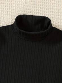 Set van 2 casual coltrui-top met lange mouwen voor jonge meisjes en A-lijn rok, 2-delige outfits, herfst/winter