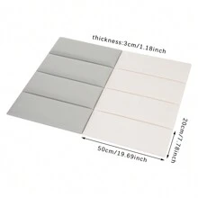 8 Pack Wall Panels Peel And Stick Headboard Upholstered, Self-Adhesive Anti-Collision Wall Padding Soundproof Wall Panels 24.41*12.6*7.09in - Nhiều màu - Xem 9