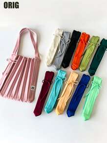 Borsa shopping minimalista da donna con grande capacità, borsa tote grande capiente per lavoro, viaggio e scuola, borsa a spalla - Multicolore - Visualizzare 2