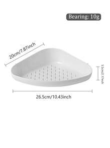 1pc Bathroom Corner Wall Mounted Shelf, Shower Caddy For Toilet Vanity Organizer, Drill-Free