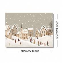 1pc Unframed Winter Snowy Village Town Christmas Holiday Poster Abstract Landscape Art Xmas Festival Canvas Painting Print Rustic Minimalist Wall Picture For Dorm,Apartment,Living Room,Bedroom,Home Decoration,Farmhouse Decor Christmas Decoration XMAS Decor Christmas Tree Gift Decor Thanksgiving Wedding Home Decor Home Decor Fall Decor Autumn Decor Birthday Decorations For Gifts Party Supplies Indoor Holiday Festival Decor Halloween Decor Wall Decor Halloween Ornaments - Multicolor - View 8