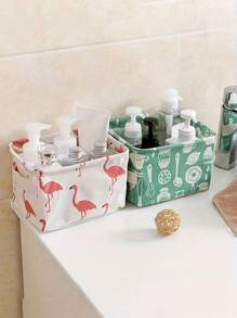 5/3/1pc Clothes Storage Basket, Wardrobe Organizer, Washable Fabric Storage Bag, Desktop Storage Basket, Office Desk Organizer, Foldable Debris Storage Basket With Handle, Cosmetic Storage Box, Home Organization, Foldable Fabric Storage Basket, Makeup Organizer Basket, Patterned Cosmetic & Miscellaneous Storage Basket