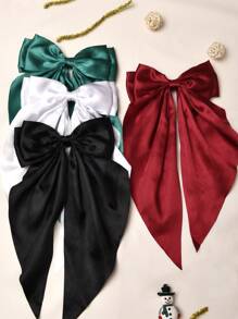 4 piezas Pasadores de pelo para niñas, cinta de satén con pasador de lazo para el pelo hijab, lazo de cola de pelo grande, lazo de satén para el pelo lindo accesorio para el cabello de niña, adecuado para combinar con vestidos de niña, un regalo para un ser querido, regalo del Día de San Valentín, un regalo para mí mismo