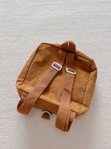 Balo trẻ em mới dễ thương thiết kế hình gấu hoạt hình Unisex màu trơn đơn giản thời trang cặp đi học - A - Xem 6