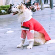 圣诞节狗/猫宠物服装，圣诞老人服装（带帽子） - 紅色 - 查看 7