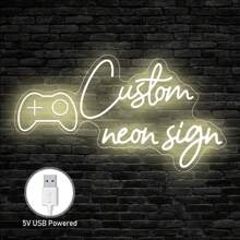 1pc Custom USB Neon Sign (Double Row), Christmas Gifts, Wedding Decor, Name Neon Sign, Led Neon Sign Personalized Gifts, Bedroom Decor, Home Decor USB Led Light, Birthday Gifts, Letters Light Decor, Halloween, Thanksgiving.