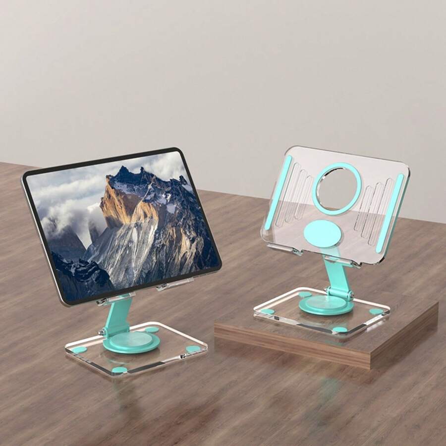 Adjustable Desktop Laptop Stand, Ergonomic Riser With 360° Swivel Base