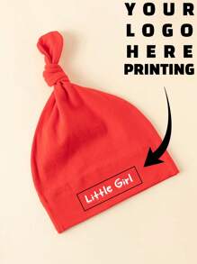 1 件定制印刷文字新生儿帽子，可保护宝宝头部免受寒冷侵袭，柔软呵护宝宝皮肤，适合男孩女孩情人节开学冬季礼物 - 彩色 - 查看 4