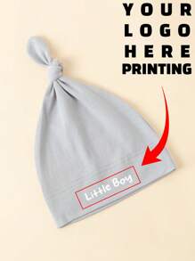 1 件定制印刷文字新生儿帽子，可保护宝宝头部免受寒冷侵袭，柔软呵护宝宝皮肤，适合男孩女孩情人节开学冬季礼物 - 彩色 - 查看 5