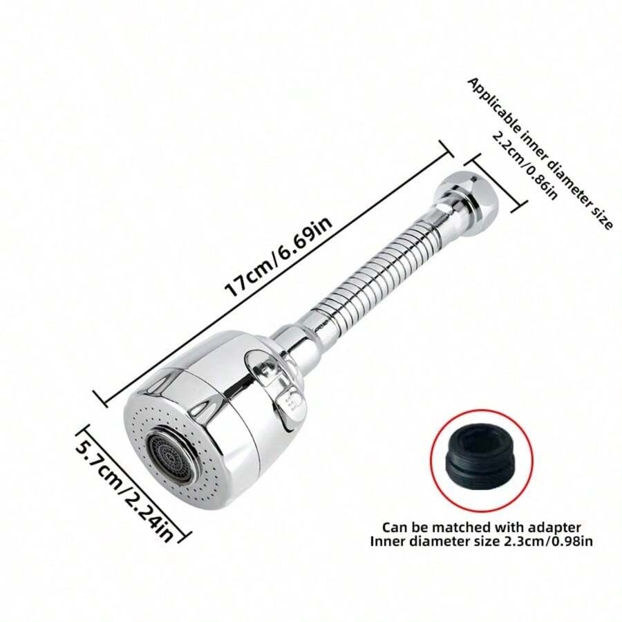 Stainless Steel Cold And Hot Boost Water Tap With Swivel Spout, Splash