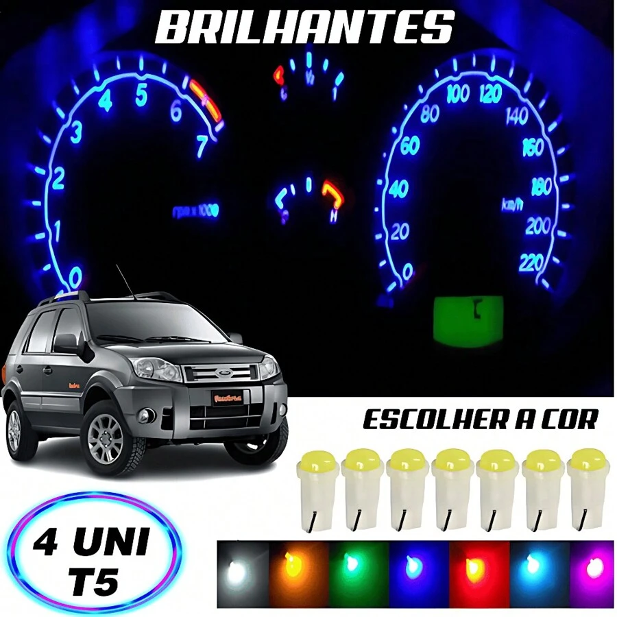 T5 Penguin Bulb For Ecosport Dashboard 4 Pieces - 藍色 - 查看 1