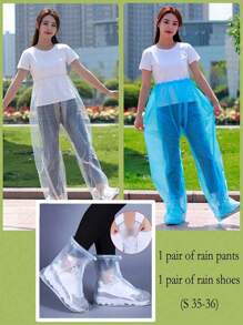 透明塑料雨裤 - 统一尺码 - 旅行配件 - 户外装备 - PE 材料 - 不含电池或镁 - 多色 - 查看 7