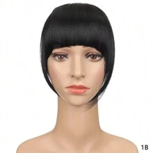 Synthetic 26Colors Real Thick 31g Natural Bang Wig Black Brown Auburn Red Clip In On Bangs Hair