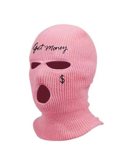 2pcs/1pc Unisex Embroidered Balaclava Cap With Face Mask And Knit Gloves, Suitable For Autumn/Winter Outdoor Activities Such As Traveling, Skiing, Cycling, Hiking Beanie Fall Outfit