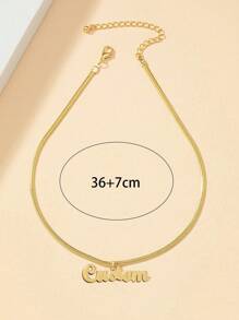 1 chiếc vòng cổ chữ cái tên tùy chỉnh, quà tặng cho bạn bè, mẹ, bạn gái, bộ quà tặng Giáng sinh và sinh nhật - Vàng - Xem 4