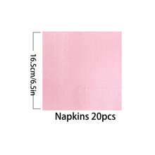 Light Pink Paper Plates And Napkins, Pink Disposable Plates Set With Pink Utensils, Pink Party Decorations For Birthday Shower Gender Reveal Women Birthday Party Supplies, - Multicolor - View 13